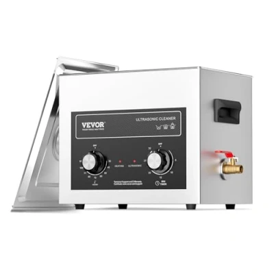 Image de VEVOR Nettoyeur à Ultrasons Numérique 10 L avec Minuterie Chauffage Panier Labo