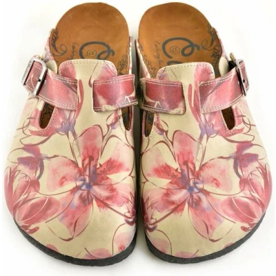 Afbeelding van GOBY Flowers Clogs Slippers Hoge kwaliteit Handmade Maat 39