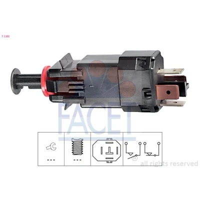 Afbeelding van FACET 7.1205 Remlichtschakelaar Mechanisch Made in Italy OE Equivalent OPEL: Corsa C Hatchback, Meriva A, С Van