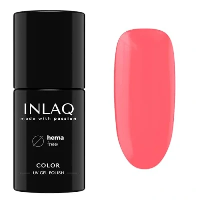 Afbeelding van INLAQ® Nagellak, semi permanent, roze, 6 ml, uv gelnagellak, Hema vrij, Neon Spectrum collectie, langhoudende nagellak