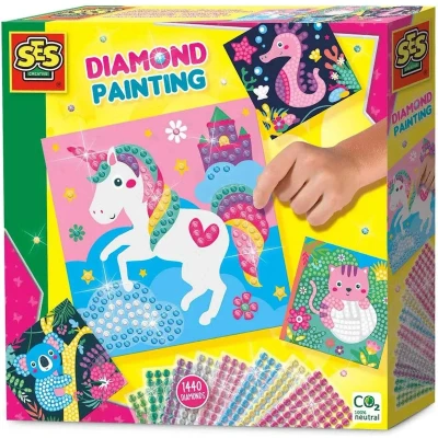 Afbeelding van Ses Creative Diamond Painting Vrolijk Dieren