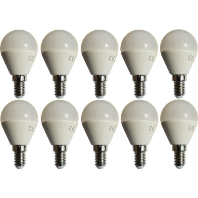 Afbeelding van G45 kogellamp 10 stuks E14 LED lamp 4W=30 35W warmwit 3000K