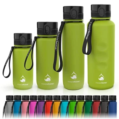 Afbeelding van Coolrhino gourde, pour le sport, les activités de plein air et fitness, également enfants, étanche sans BPA, gourde adaptée à la carbonatation, 650 ml, Vert (Rhino lime)