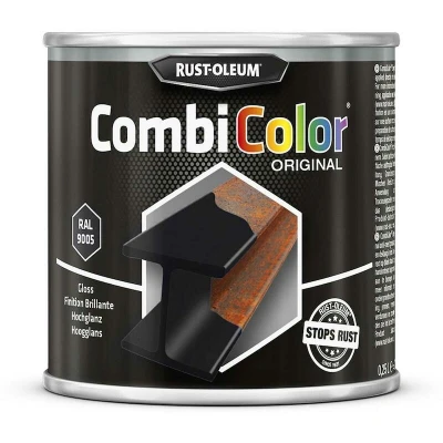 Afbeelding van CombiColor Hoogglans Zwart RAL 9005 art. nr. 7379 250 ML