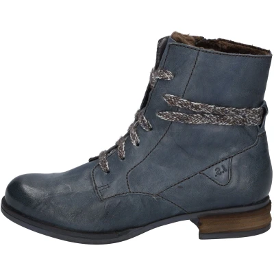 Afbeelding van Josef Seibel Veterboots blau, Dames, Maat: 37, Blau Leer