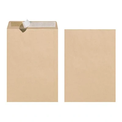 Image de Herlitz pochettes d&#039;expédition c4, auto adhésives, brun sans fenêtre, en papier récyclé kraft, 90 g m2, poids 15,9gcontenu 1