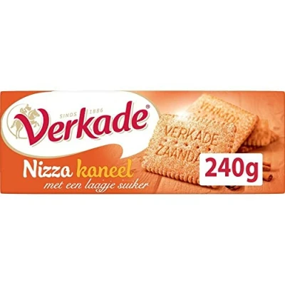 Afbeelding van Verkade Nizza koekjes kaneel, pak van 240 gram