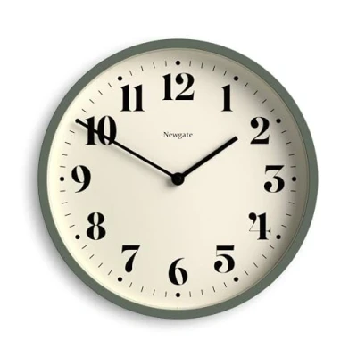 Afbeelding van NEWGATE® Moderne wandklok met cijfers vier Kleine wandklokken Ronde klok Keukenklok Klokken voor woonkamer Kantoorklok kast Wijzerplaat