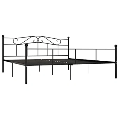 Afbeelding van Bedframe metaal zwart 180x200 cm