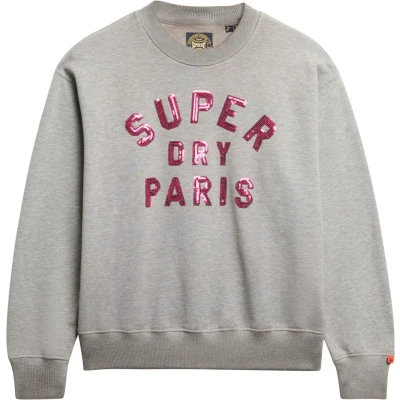 Afbeelding van Superdry EMBELLISHED VARSITY LOOSE CREW Dames Trui