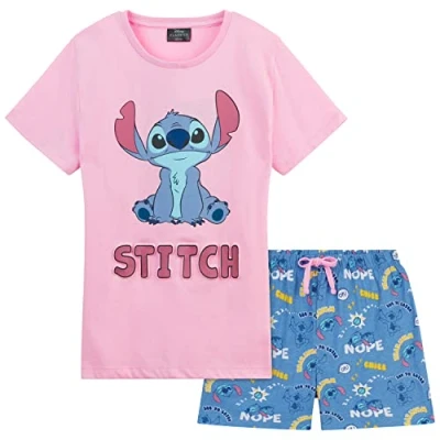 Afbeelding van Disney Stitch Pyjama voor meisjes, pyjamaset, shorts, pyjama, tieners, cadeau jongeren, 4 14 jaar, Stitch, Iejoor