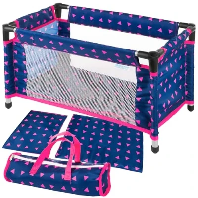 Afbeelding van Green series Kinderplay Poppenwieg Houten Poppenbed Bed voor Poppen Lange Pop Max. 49,5 cm, GS2101