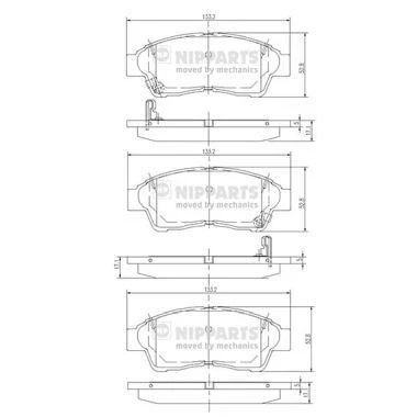 Afbeelding van Nipparts Remblokset J3602064