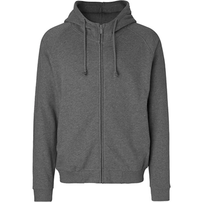 Afbeelding van Unisex Hoodie met capuchon en rits Dark Heather XS
