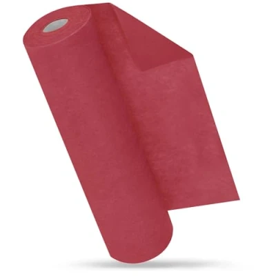Afbeelding van MODERNO Tafelloper van vlies, donkerrood, tafelloper, modern, tafeldecoratie voor buiten, verjaardagsfeest, bruiloft, 30 cm x 25 m
