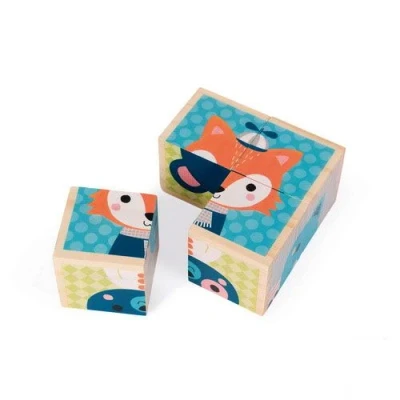 Afbeelding van Janod blokpuzzel dieren 4st