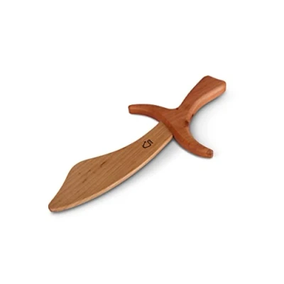 Afbeelding van BestSaller 1141 houten piratenkeukenmes, 28 cm lang, naturel (1 stuk)