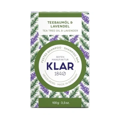 Afbeelding van Klar Seifen Tea tree olie en lavendel vaste conditioner 100 g