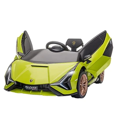 Afbeelding van HOMCOM Elektrische Sportauto voor kinderen, Supercar 12 V Max. snelheid 5 km/u geluidseffecten + licht