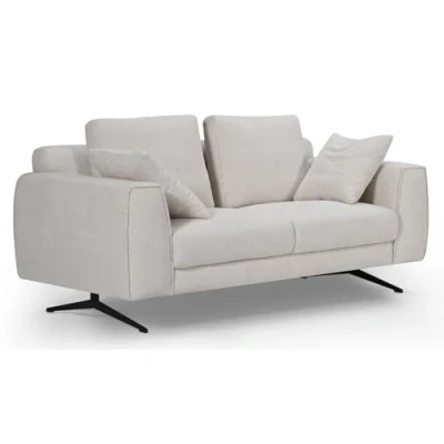 Afbeelding van 2 Zits Bank Beige Stof &amp; Metaal 176x92x84 cm Detroit Giga Meubel