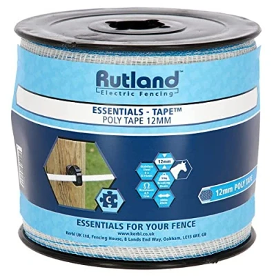 Afbeelding van Rutland Essentials PE tape, 12 mm (200 m), wit/blauw