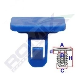 Afbeelding van ROMIX C60753 Clip TOYOTA: Yaris II Hatchback