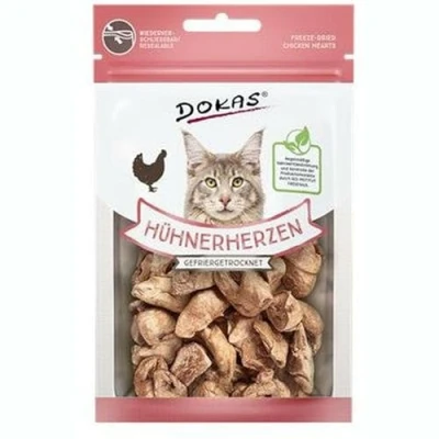 Afbeelding van Voordeelpakket: 2x15g Dokas Kippenhartjes Gevriesdroogde Kattensnacks