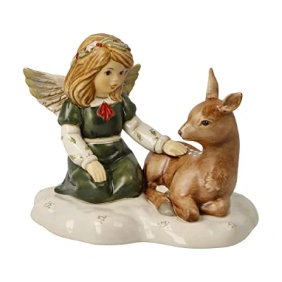 Afbeelding van Goebel Kerst Decoratief beeld Engel Je zou beschermd moeten worden Aardewerk 15cm