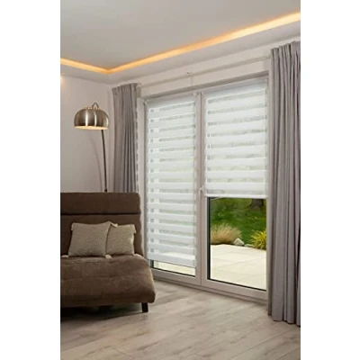 Afbeelding van K home 517667 27 Klemmfix dubbel blind Madrid zonder boren wit 40 x 200 cm (B L)