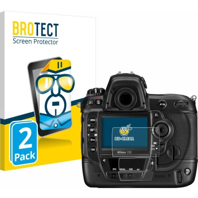 Afbeelding van BROTECT Screenprotector voor Nikon D3 Folie Beschermfolie transparant (2 Stuks)