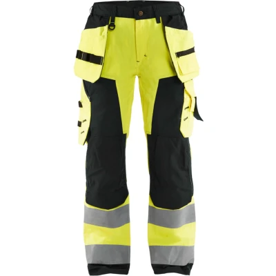 Afbeelding van Blaklader Dames werkbroek High Vis met spijkerzakken 7156 1811 Geel/Zwart C46
