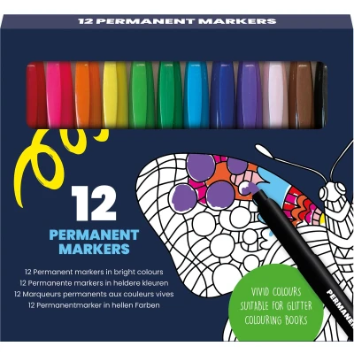 Afbeelding van Permanent Markers Gekleurd, 12st.
