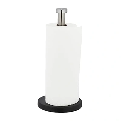 Afbeelding van Relaxdays keukenrolhouder rvs staand keukenpapierhouder modern rolhouder antislip