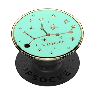 Afbeelding van PopSockets: PopGrip houder en handgreep voor smartphone tablet met verwisselbare top Enamel Zodiac Virgo