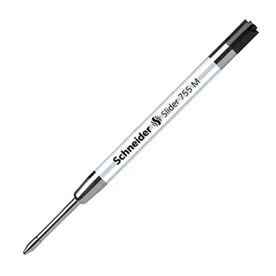 Image de SCHNEIDER Novus Vertriebs stylos bille Mine Slider 755, M, noir pour avec système &quot;Plug &amp; Play&quot; en paquet de 10 pièces (175601)