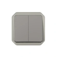Afbeelding van Legrand Plexo Dubbel Wissel Drukknop Mechanisme Ip55 Ik08 Grijs