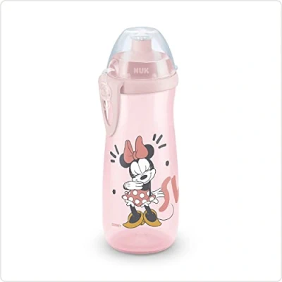 Image de Nuk Disney Mickey Sports Cup Polypropylène (PP) Gobelet pour enfant à partir de 24 mois Avec bec verseur anti fuites Clip et capuchon protection Sans BPA 450 ml Rouge 10255620
