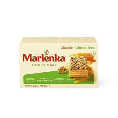 Afbeelding van Marlenka® Set van 3 + 1 glutenvrije honingtaartjes met noten 4 x 100 g