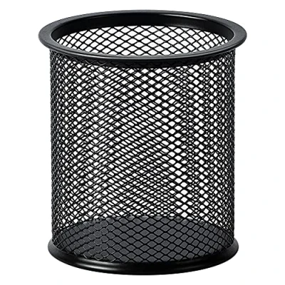 Afbeelding van Amazon Basics Wire Mesh Pen Cup, Zwart