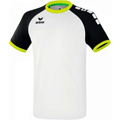 Afbeelding van Erima Zenari 3.0 SS Shirt Heren Sportshirt Maat L Mannen wit/zwart/geel