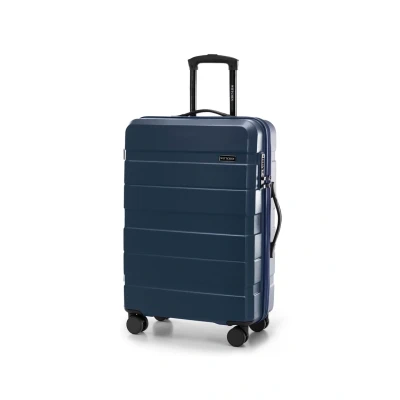 Afbeelding van WITTCHEN COMODO Line ABS koffer telescopische handgreep TSA slot 4 dubbele wielen, Donkerblauw, Middelgrote