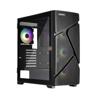 Afbeelding van Enermax MarbleShell MS31 ARGB Midi tower PC behuizing Zwart 4 voorgeïnstalleerde LED ventilators, Zijvenster, Stoffilter