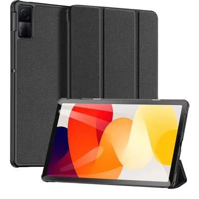 Afbeelding van Dux Ducis Tablet hoes geschikt voor Xiaomi Redmi Pad SE 11 Domo Tri fold Case Auto Wake/Sleep functie Zwart
