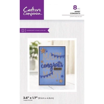 Afbeelding van CC Clearstamp/Snijmal Special Occasion Many Congrats
