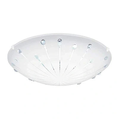 Afbeelding van EGLO Margitta 1 Wand/Plafondlamp Lichts Ø315mm. Wit Granille Wit, Helder