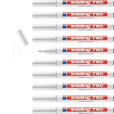 Afbeelding van Viltstift Edding 780 lakmarker rond 0.8mm wit