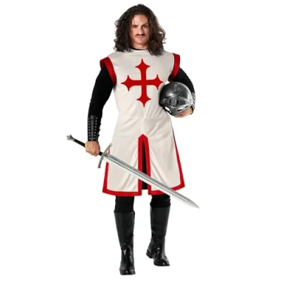 Afbeelding van Morph Middeleeuws knight wit heren XL
