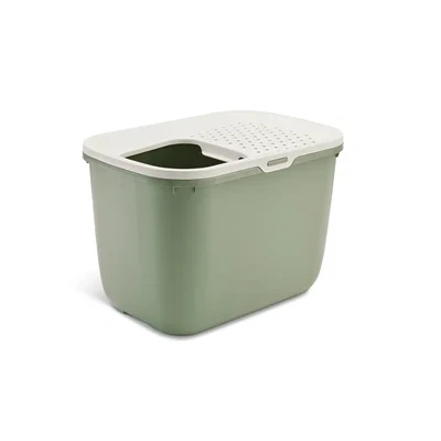 Afbeelding van Savic Kattenbak Hop In Botanical Groen 58,5X39X39,5 CM