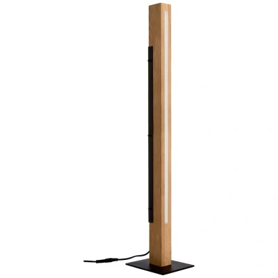 Afbeelding van LED vloerlamp Madera van eikenhout, dimbaar