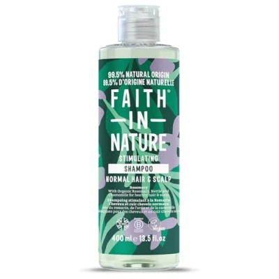 Afbeelding van Faith in Nature Natuurlijke rozemarijnshampoo, herstellend, veganistisch en niet getest op dieren, SLS parabenen, normaal of vet haar, 400 ml